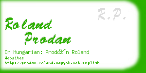 roland prodan business card